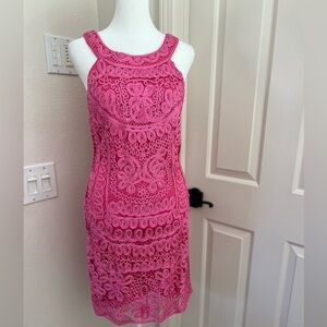 Sue Wong designer dress (my fave). Fitted embroidered detail.